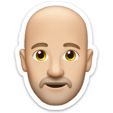 Bald Scotland man holiday  sticker