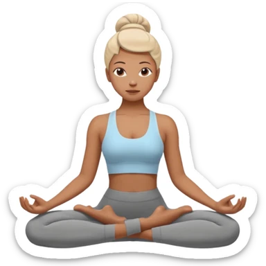 Mujer haciendo yoga  sticker