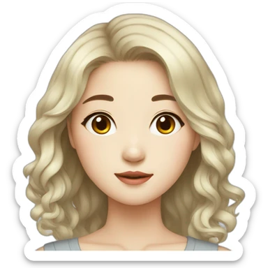 Beautiful korean girl sticker