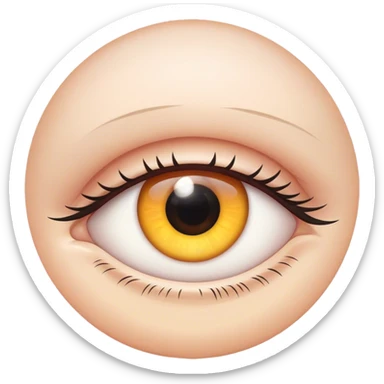 White pupil eye sticker