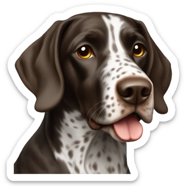 German pointer sticker