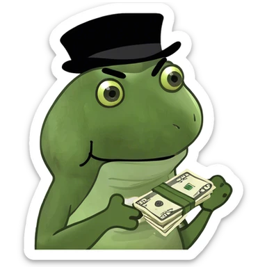 Man paying money  sticker