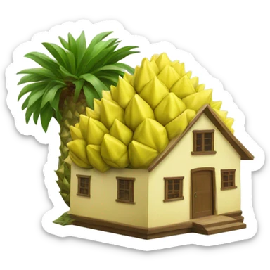 House made of durian sticker