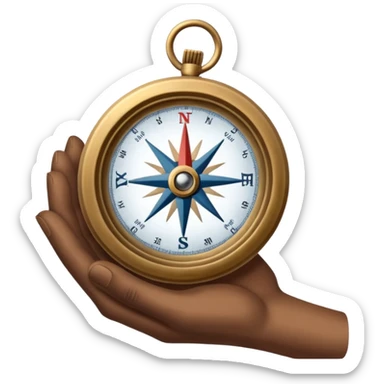 compass in a hand sticker