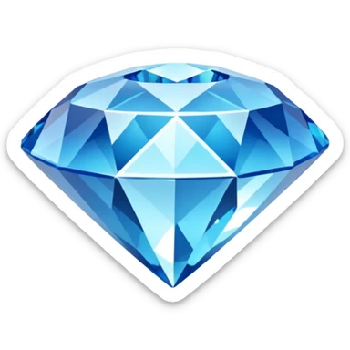 Crystal Blue Sparkly 3D diamond sticker