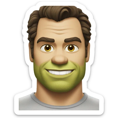 Shrek as Henry Cavill sticker
