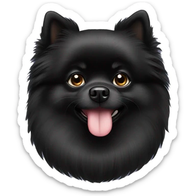 black pomeranian sticker