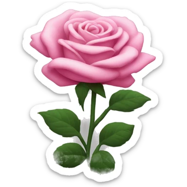 Pink rosebush sticker