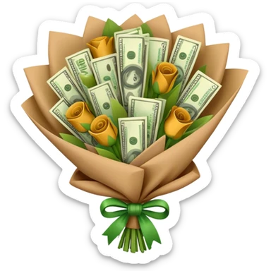 Cash bouquet  sticker