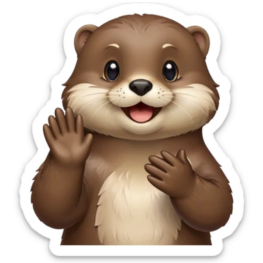Otter clapping approval sticker