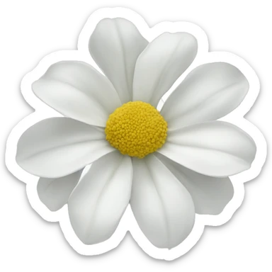 White flower  sticker