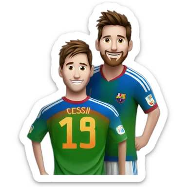 messi deseando feliz cumpleaños a Matias tez blanca churos sticker