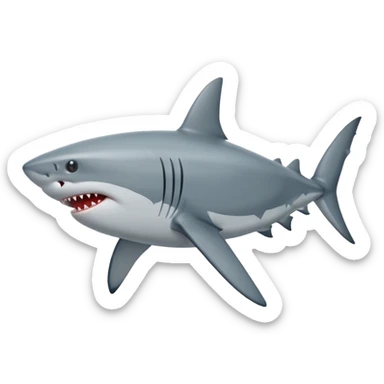 White shark svg sticker