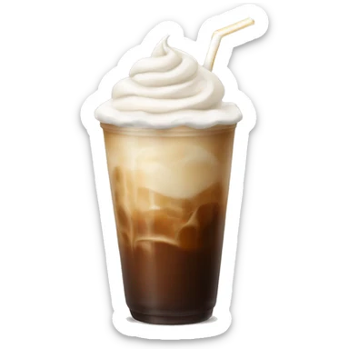 Iced coffee with whipped cream sticker