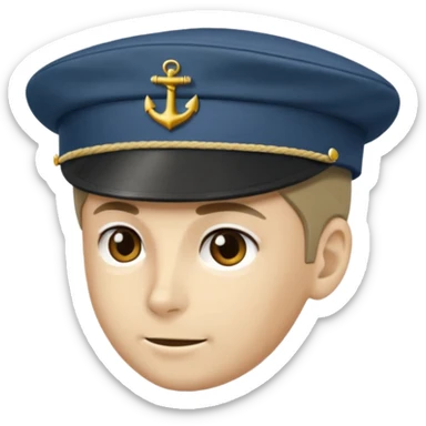 Khaki camo sailor hat  sticker
