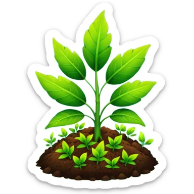 groung energy (with leaf plants) sticker