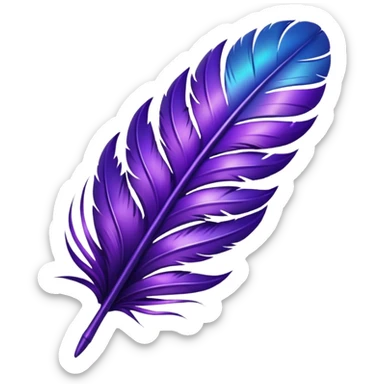 a-dovetail-consisting-of-purple-feathers-that-spread-out-in-a-fan-shape.-without-the-dove. sticker