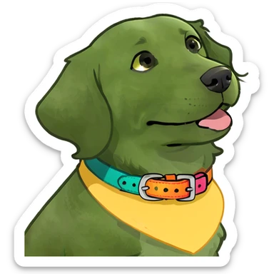 Golden retriever named butter sticker