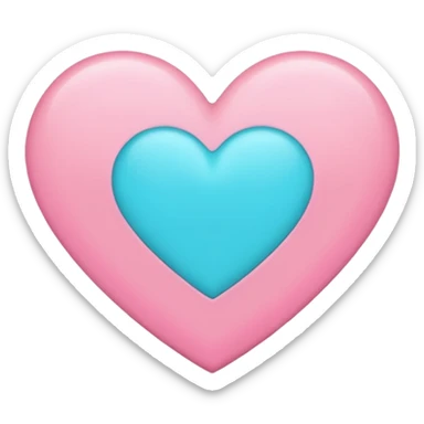 Crea un emoji tipo corazón que tenga estos emojis o sea que tenga estos colores 🩵💗🩷 sticker