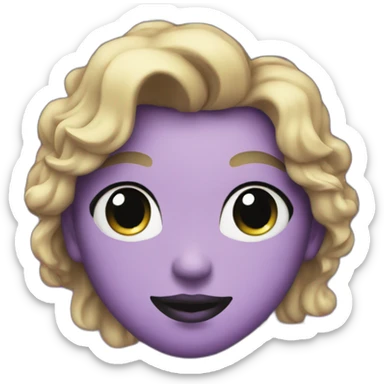 Black and purple glitter heart sticker