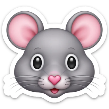 Rata con ojos de corazon sticker