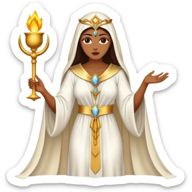 Tarot Card with a high priestess on it sticker