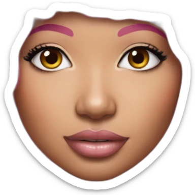 nicki minaj pink hair realistic sticker