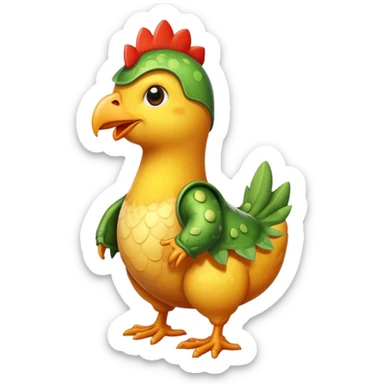 Huhn mit Dino Kostüm  sticker