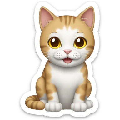 Caring cat sticker