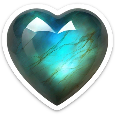 Labradorite heart sticker