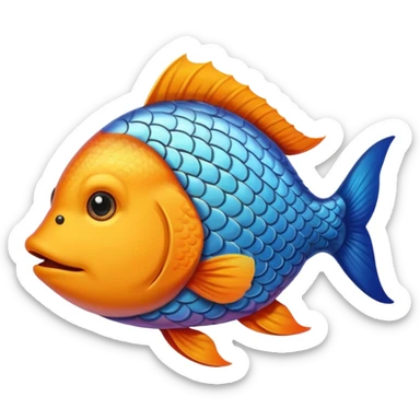 poisson avec tête de chien sticker