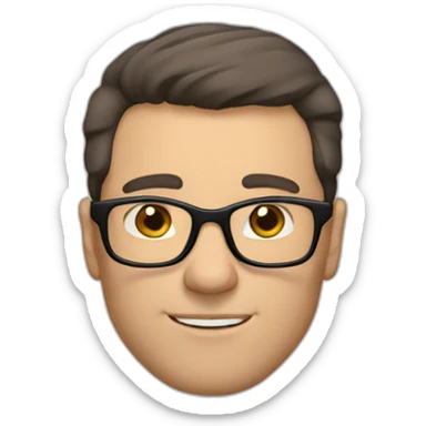 Sexy-Caucasian-Dad-dark brown-hair-dark-brown-eyes-glasses-straight-nose sticker