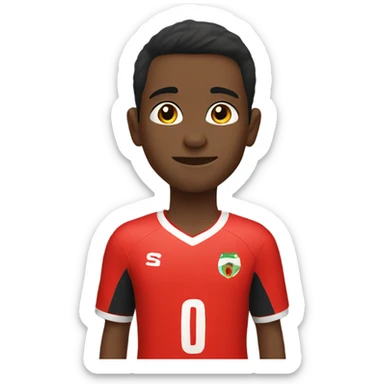 boys with futsal and jersey red  sticker