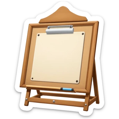 drawing board with classic wooden frame，in front side sticker