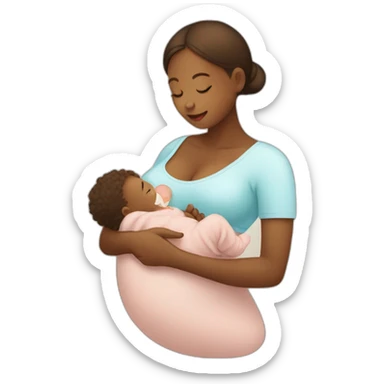 Breastfeeding baby sticker