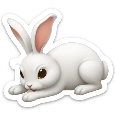 Fainted rabbit sticker