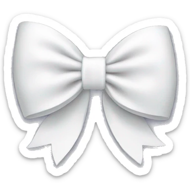 White bow  sticker