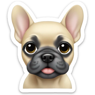 Grey and black frenchie blonde girl  sticker