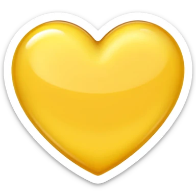 yellow heart with a radiant shine sticker