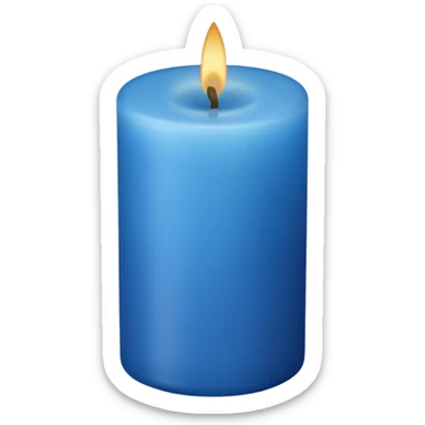 Decorative Wax Candle blue  sticker