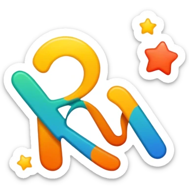 "Ranky" word with an abstract design sticker