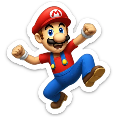 Mario dancing capoeira sticker