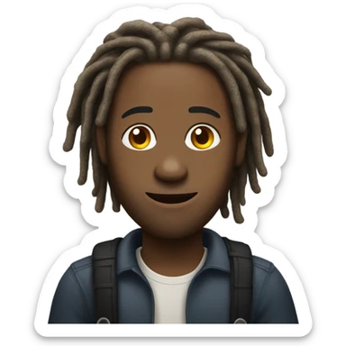 Black man with thumbs up and dread locs sticker