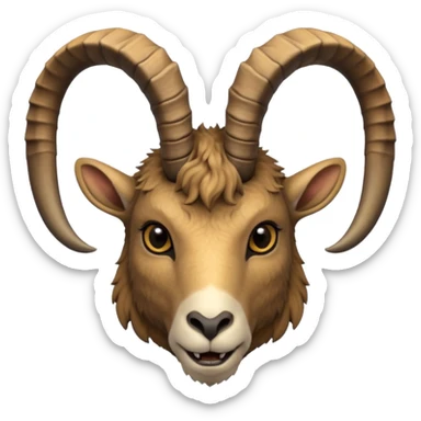 alpine ibex face sticker