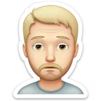 Sad hungry man sticker