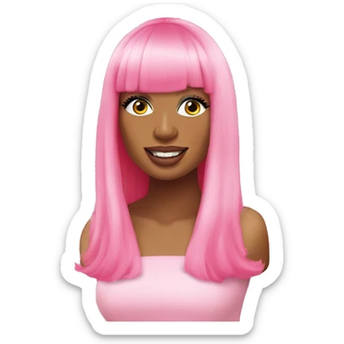 Nicki minaj pink wig  sticker