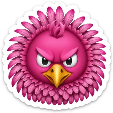 pink bird angry birds  sticker