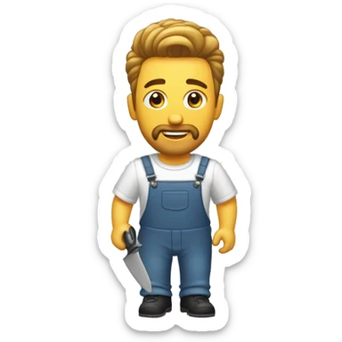 Emoji de barbero cortando el pelo sticker