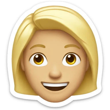 blonde smile in parody style sticker