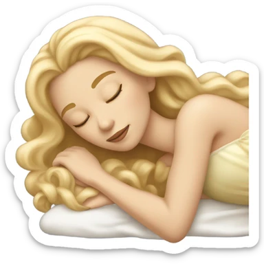 Blonde princess sleeping beauty sticker